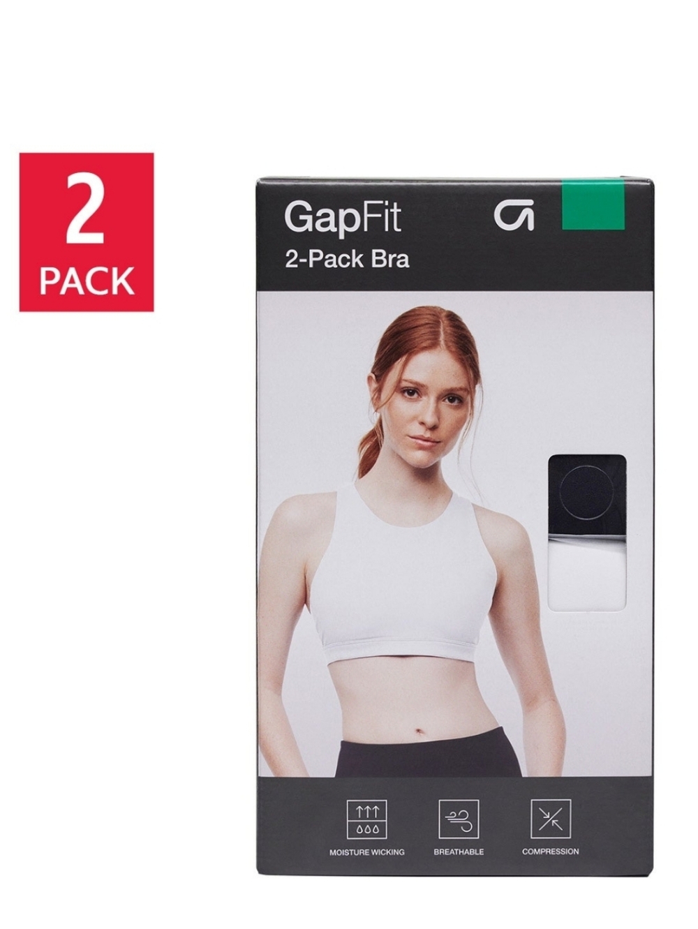 NEW! GapFit 2 Pack Sports Bra Size L